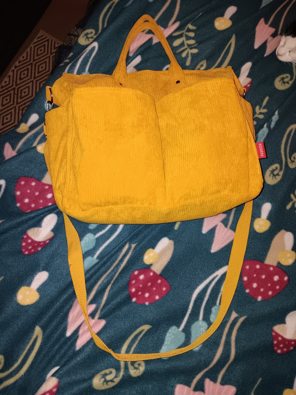Mustard Yellow Women’s Corduroy Tote Bag